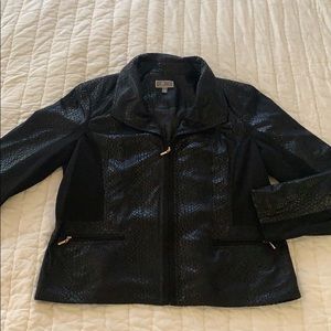 JM collection black faux snake moto jacket 16